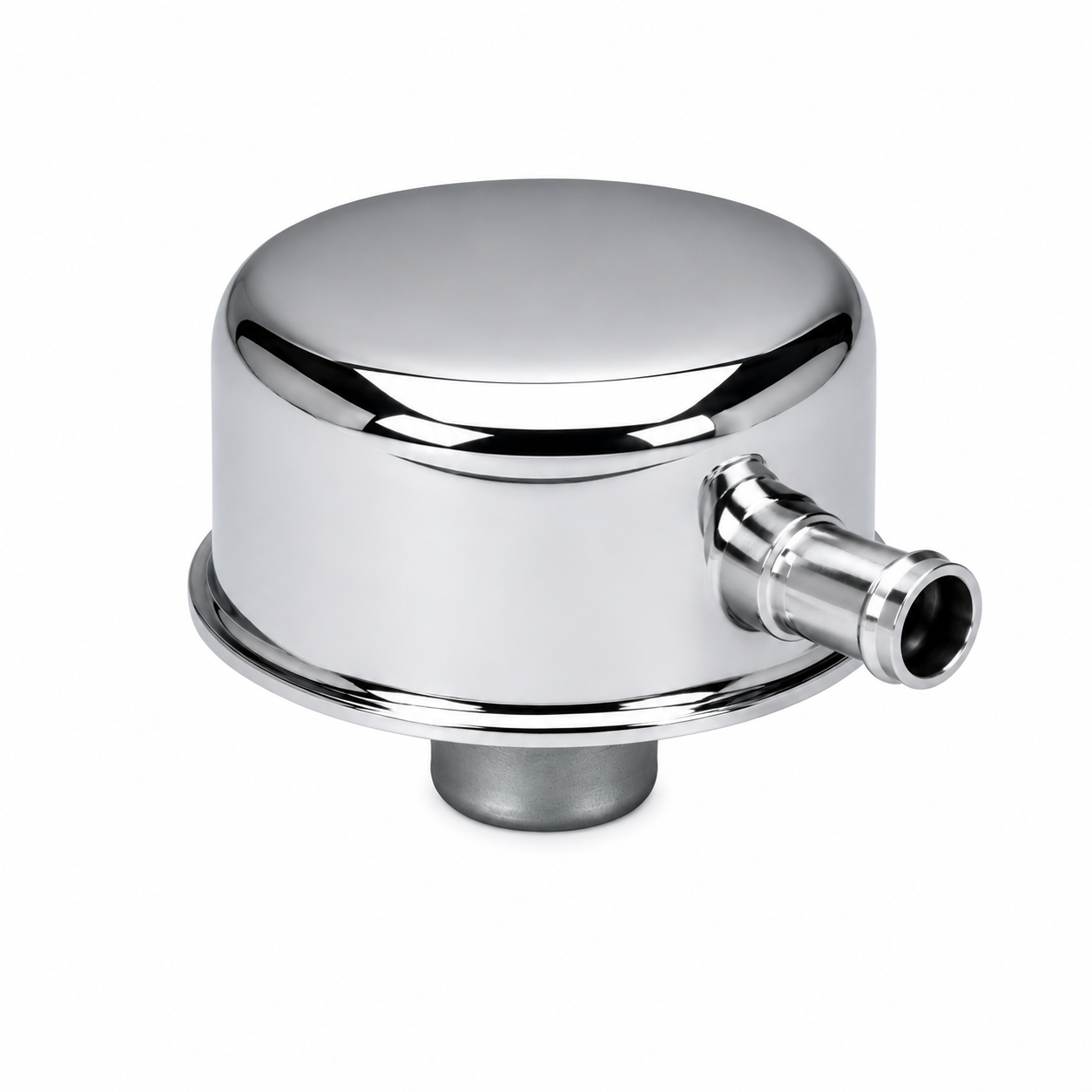 Oil Breather & Filler Cap - with Vaccum Outlet - Push in Style SBC & BBC Engines - Suits 1 1/4" Hole