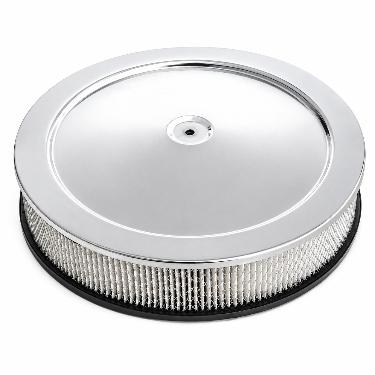 RPC 14"x3" Chrome, Top Muscle Car Style-Air Cleaner with Recessed Base
