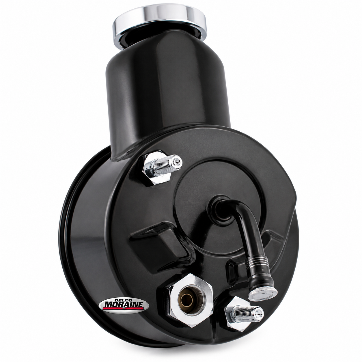 PUMP-POWER STEERING-NEW-BLACK-SAGINAW STYLE-DIRECT FIT-63-74