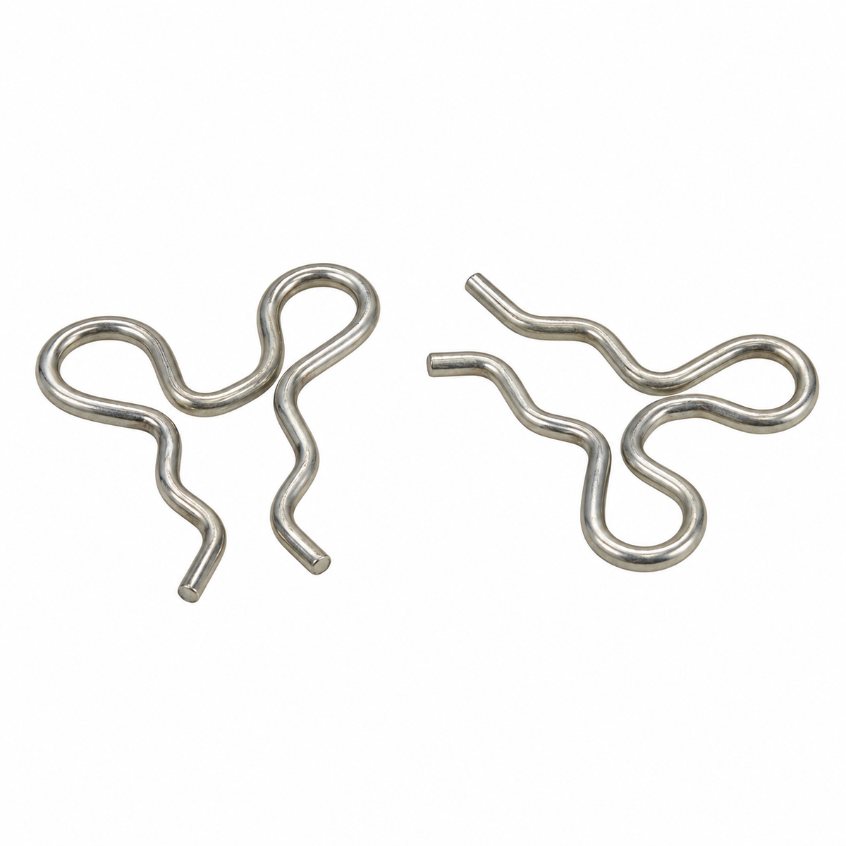 Clip Set-Emergency Brake Cable-Stainless Steel-2 pieces 63-82