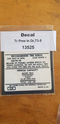 Decal Tire Pressure-73-75