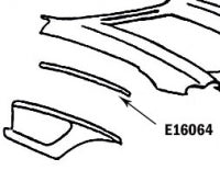 Bonding Strip Fender Press Molded White Right Hand-58-61