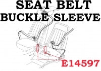 Sleeve Seat Belt Buckle-8.5 Inches Long Buckle Not Included Colors Each-74-82