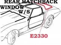 Weatherstrip Rear Hatchback Window Coupe Collector Edition-82