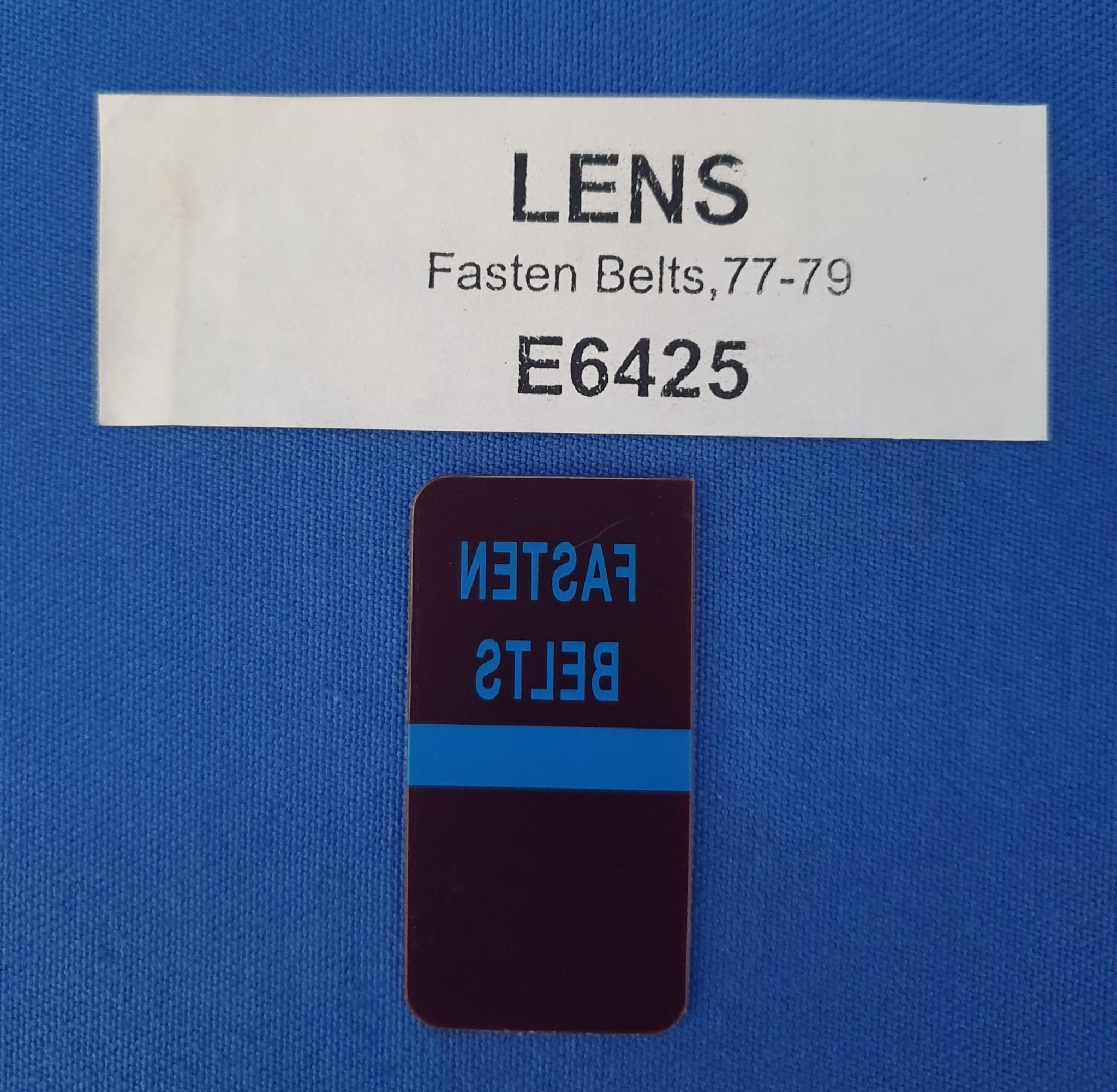 Lens Fasten Seat Belts Warning-77-79