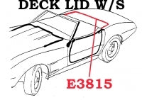 Weatherstrip Deck Lid Convertible Usa-68-75