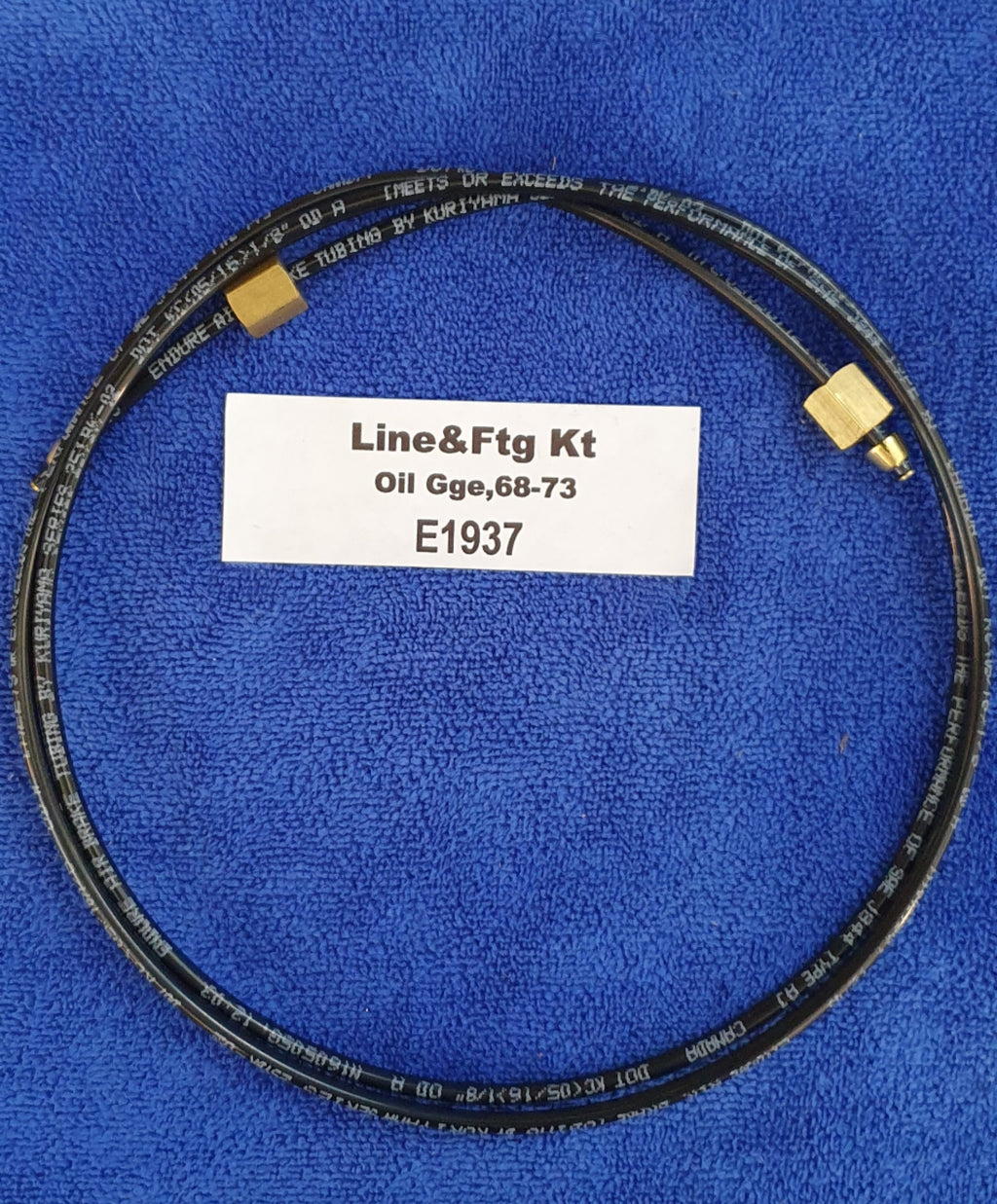 Line And Fitting Kit Oil Pressure Small Block Black Nylon-68-73