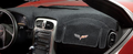 Dash Cover Mat Dashboard Pad With Corvette Logo 08-13 / Black