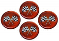 Emblem Set Wheel Victory Bird Red-1 3-4-Set Of 4