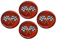 Emblem Set Wheel Victory Bird Red-1 3-4-Set Of 4