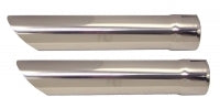 Exhaust Tips Polished Stainless Steel Pair-63-67
