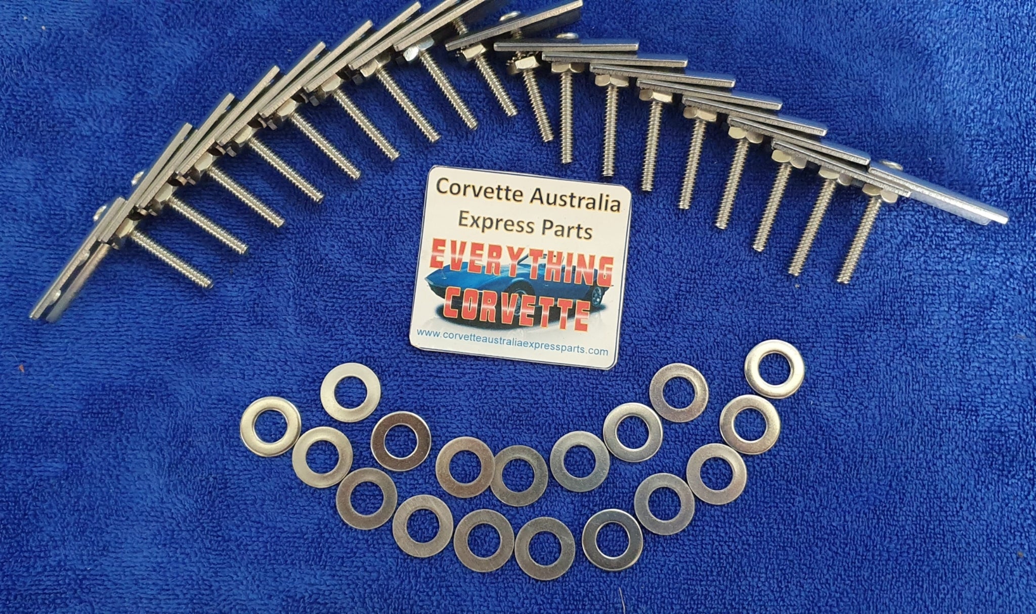 Retainer Set Bumper Stainless Steel-18 Pieces Front Or Rear-73-82
