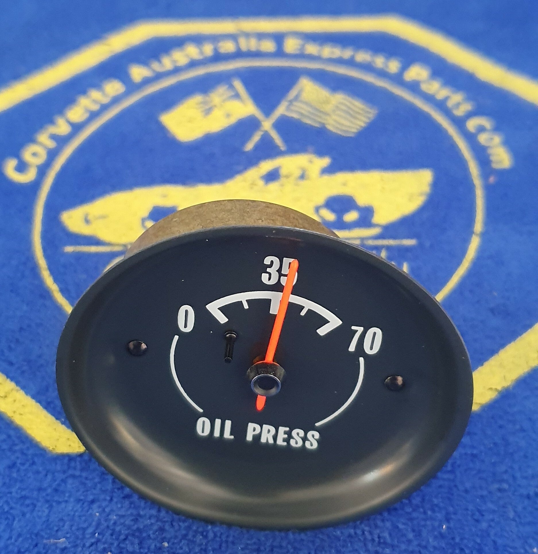 Gauge Oil Pressure-70 Lbs. White Face-72-73