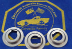 Latch Escutcheon Set Rear Compartment Stainless Steel-3 Pieces Usa-68-77