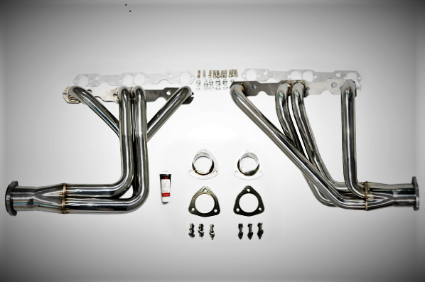 "Powermax" Polished Stainless Steel Header Kit Corvette For C2 C3 Sb
