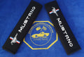 2Pcs/Set Universal Cotton Seat Belt Shoulder Pads Covers Emblems For Mustang