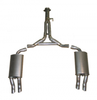 Exhaust System Aluminized Cat Back Dual Muffler-86-90