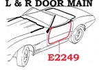 Weatherstrip Door Main Coupe And Convertible Usa Pair-68