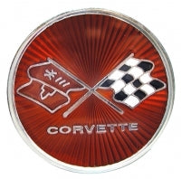 Emblem Fuel Door Cross Flag Gm Restoration-75-76