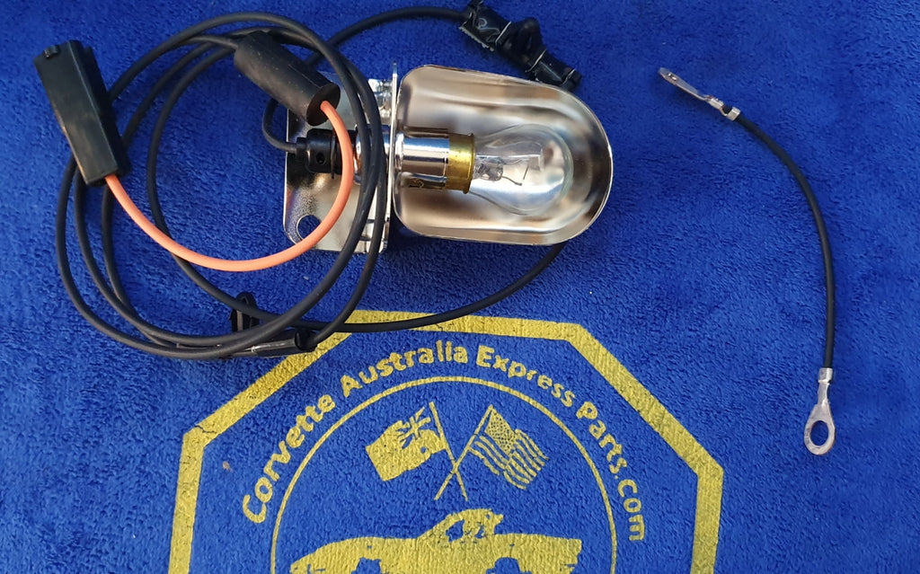 Lamp Assembly Under Hood With Light Bulb And Ground Wire Usa-77L-79