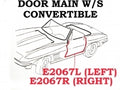 Weatherstrip Door Main Convertible Usa Right-63-67