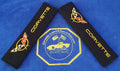 2Pcs/Set Universal Cotton Seat Belt Shoulder Pads Covers Emblems For Corvette C5