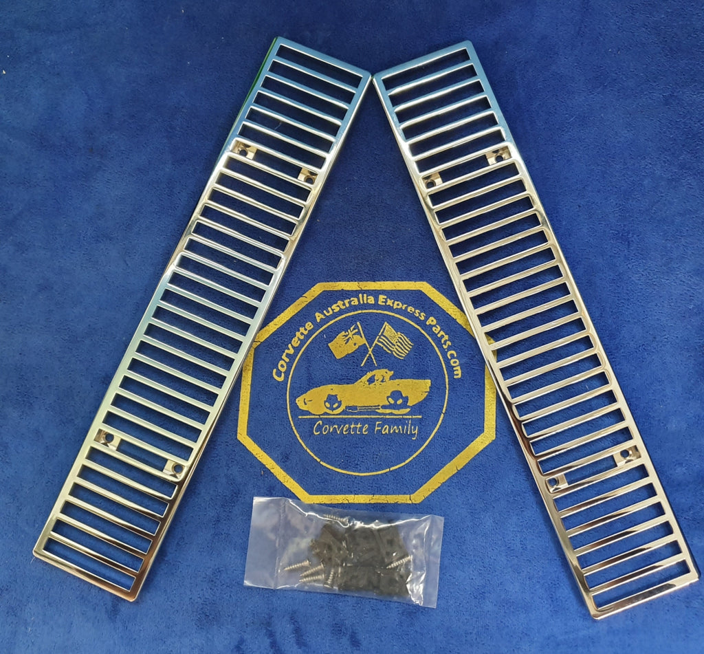 Grille Rear Deck Vent Chrome Pair-68-76