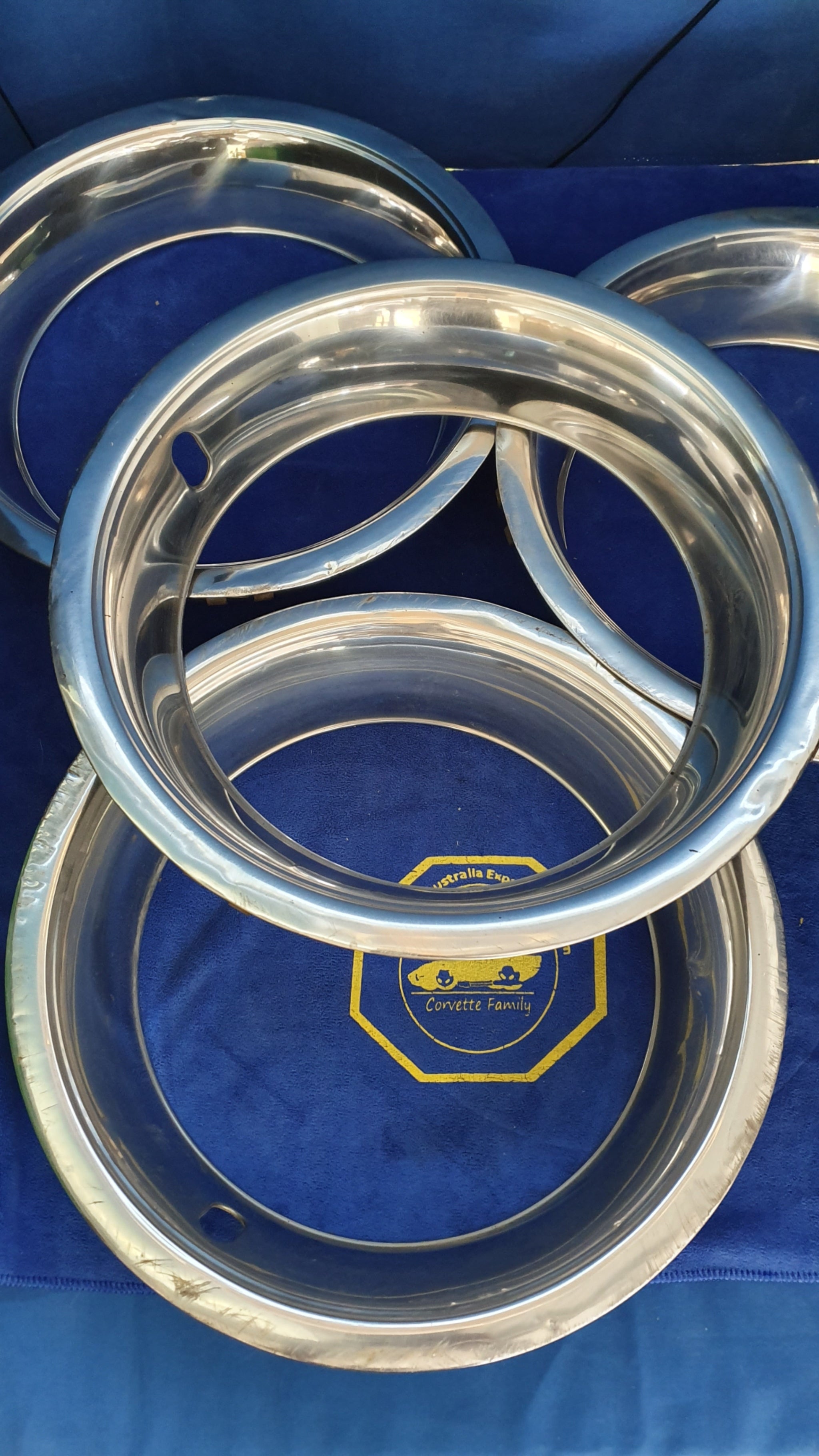 Trim Ring Rally Wheel Stainless Steel Usa Each-67-67 Good Used