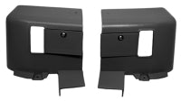 Extension Set Rear Quarter Trim Panel & Inserts Unpainted Coupe Pair-74-77