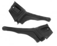 Panel Rear Quarter Trim Unpainted Black Grained Plastic Coupe Pair-74-77