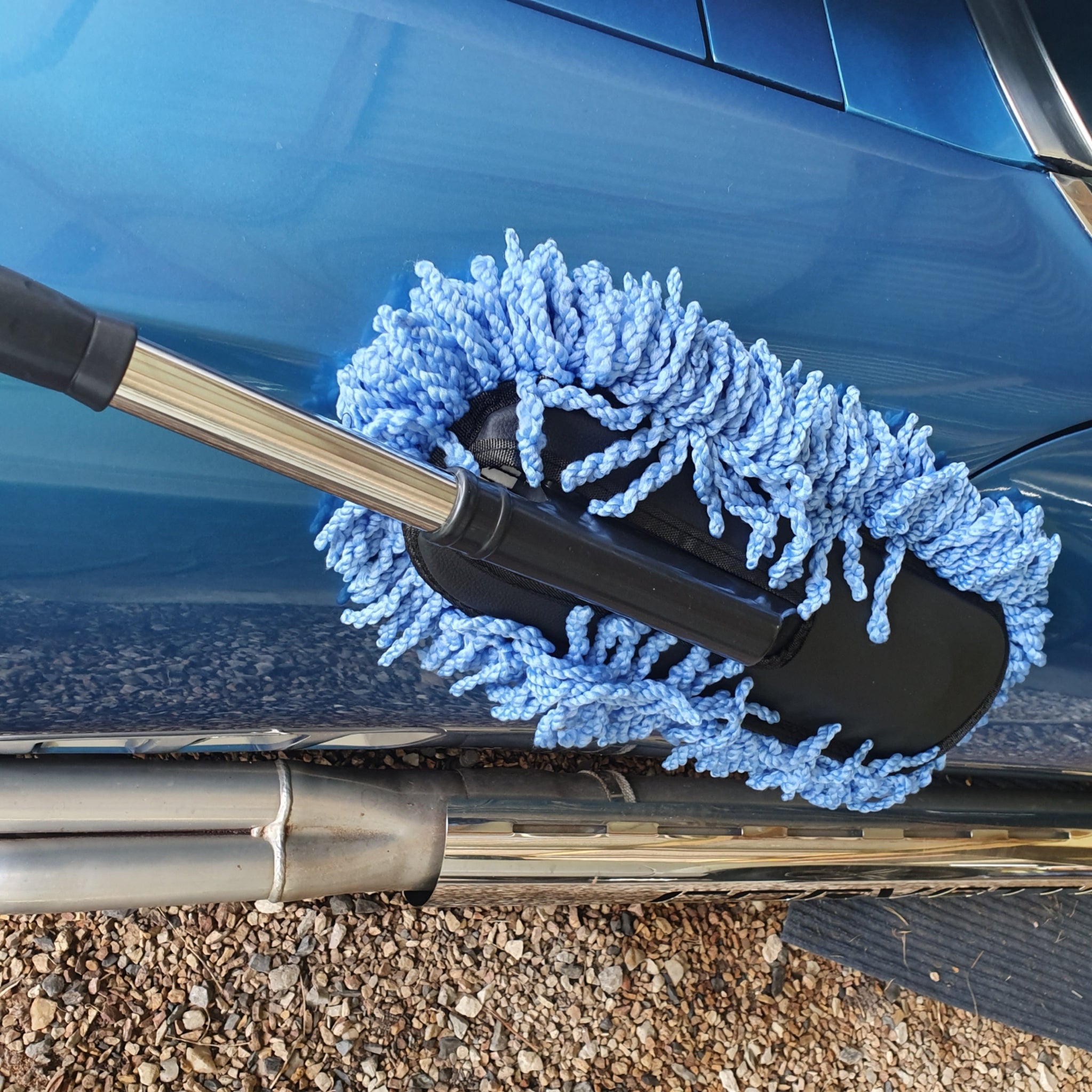 2Pc Multi Functional Microfiber Car Exterior Retractable Dust Cleaning Brush Duster Mop Home Washer Wax Drag Long Handle