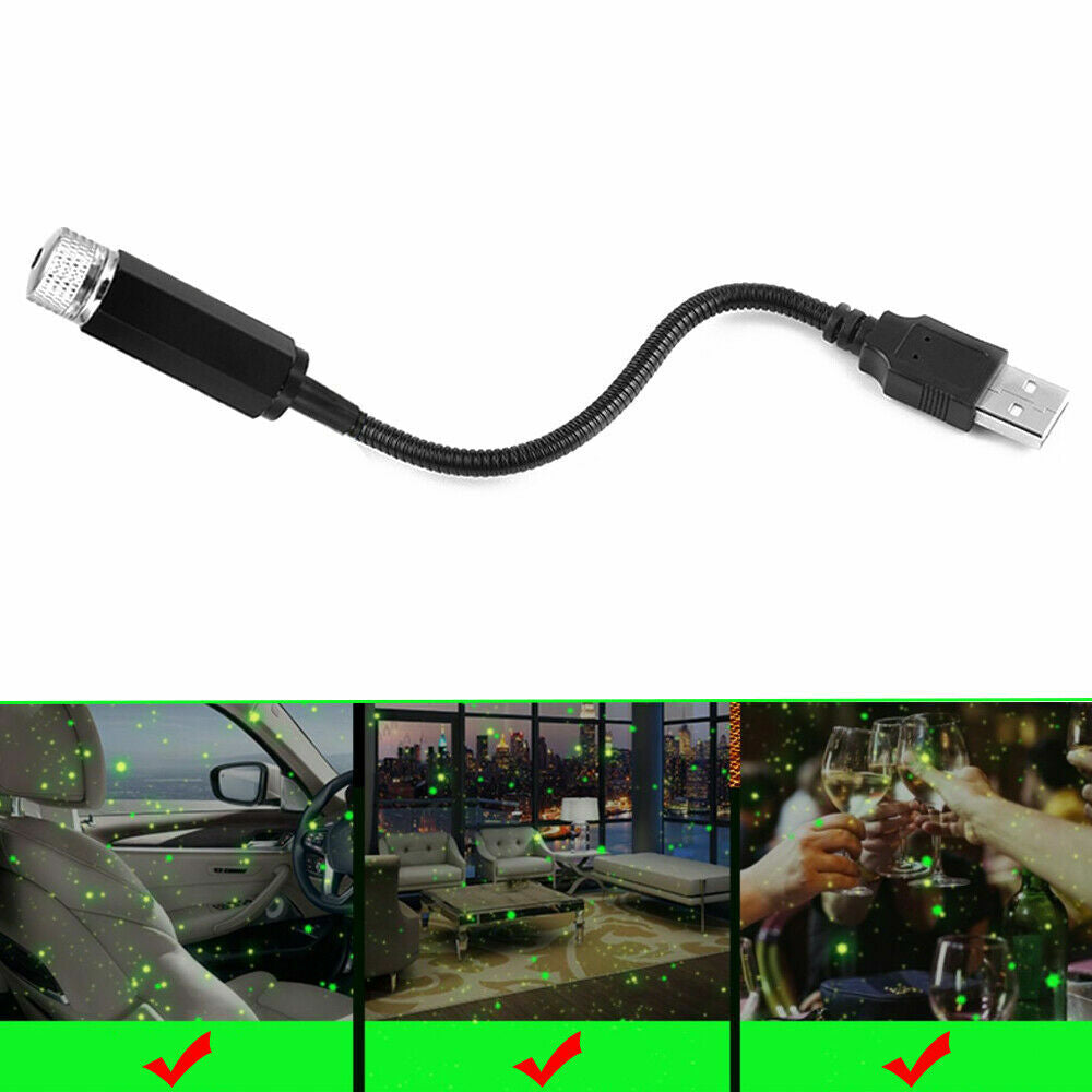 Usb Led Car Roof Star Night Interior Lights Atmosphere Galaxy Lamp Accessories