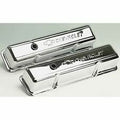 Small Block "Chevrolet" Stamped Tall Steel Rocker Covers, Pair,