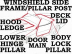 Weatherstrip Kit Convertible Body Usa-8 Piece-68