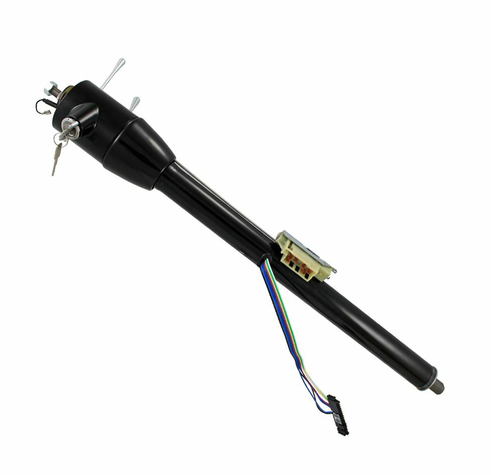 1969-82 C3 Corvette Trim & Tilt Steering Column C/W Ignition Switch & Key Black Powdercoat Finish