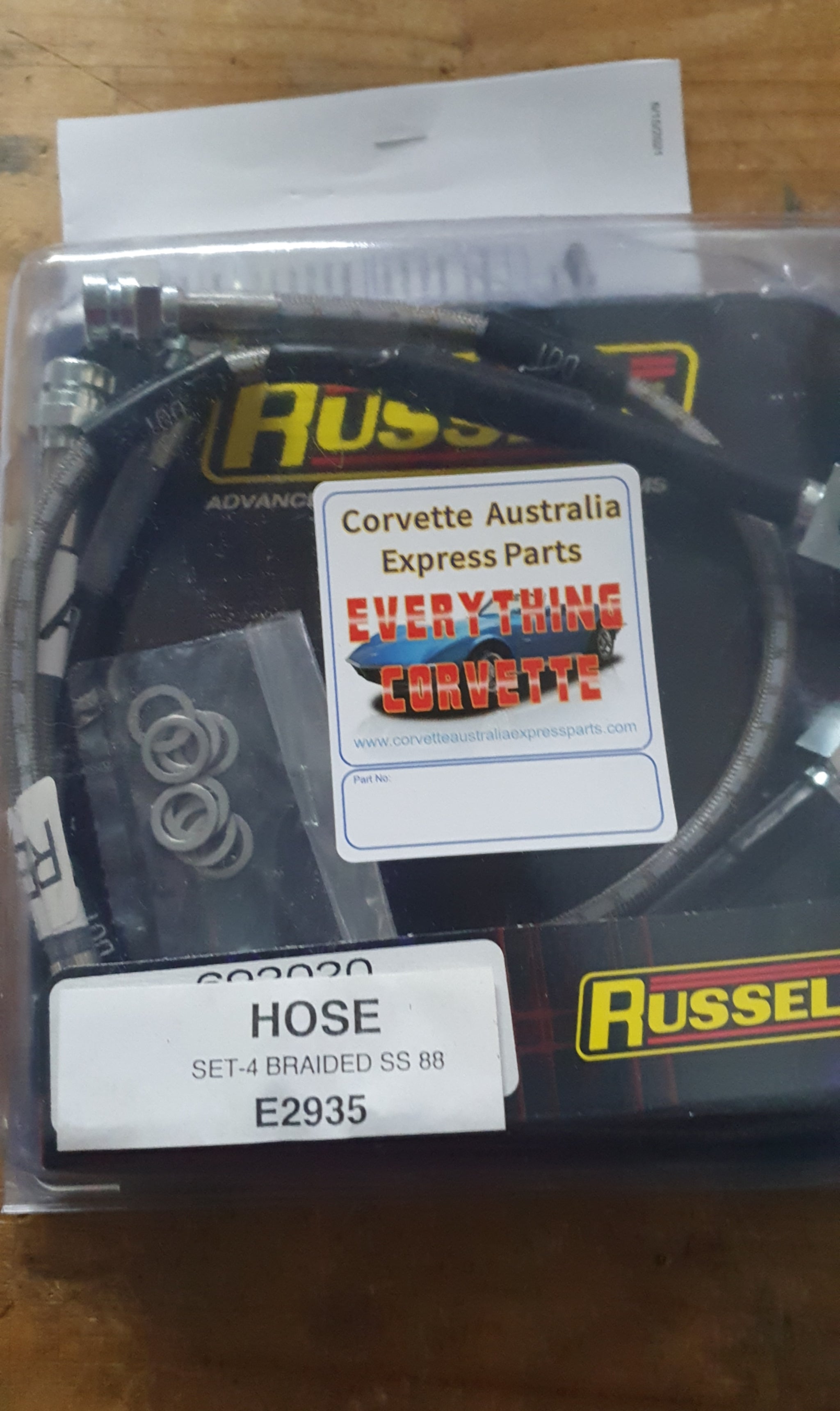 Hose Set Brake Braided Stainless Steel-4 Pieces Including 90-92 Zr1-Usa-88-93