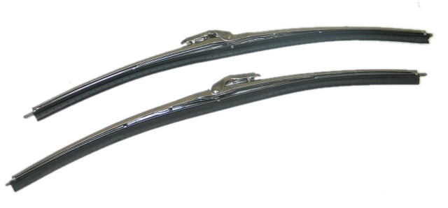 Blades Windshield Wiper Bright Finish Stainless Steel Pair-63-67