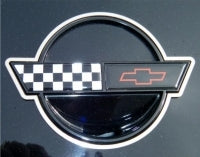 Emblem Trim Ring Front And Rear Polished Usa Made-2 Pieces-84-90