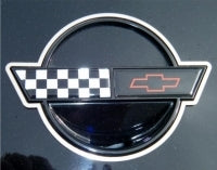 Emblem Trim Ring Front And Rear Polished Usa Made-2 Pieces-91-96