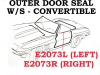 Weatherstrip Outer Door Seal Convertible Usa Left-64-67