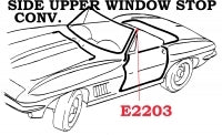 Stop Side Window Glass Upper Convertible Usa Each-63-67