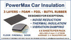 Insulation Kit Powermax Heat & Sound Floor Pack 4 X Sheets 460 X 800Mm 1.47 M2 Cars/Pickups Require 1-4 Packs PMI201
