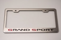 Frame License Plate Corvette Grand Sport Lettering Stainless Steel