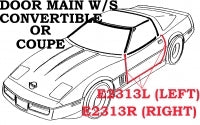 Weatherstrip Door Main Coupe Or Convertible Usa Right-90-96