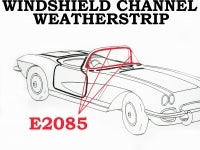 Weatherstrip Windshield Channel Usa-53-55