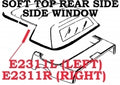 Weatherstrip Soft Top Convertible Rear Side Window Usa Left-86-96