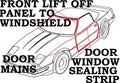 Weatherstrip Kit Convertible Body Usa-6 Piece-86-89