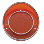 Lens Tail Light Led Red With Stainless Steel Rim Each-68-73