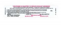 Decal Emissions Code Dq All 454 With 390 H.P.-70