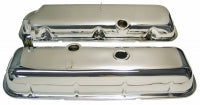 Cover Valve Chrome With Drippers With Slant On Left Valve Cover Import Pair-65-74